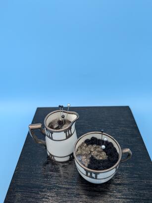 Silver Inlay Tea Set